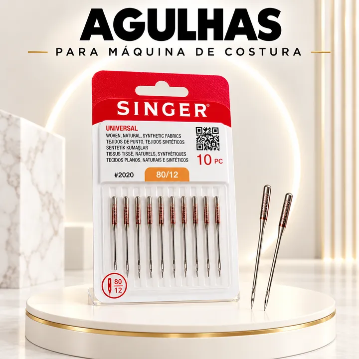 Agulhas Singer para máquina de costura
