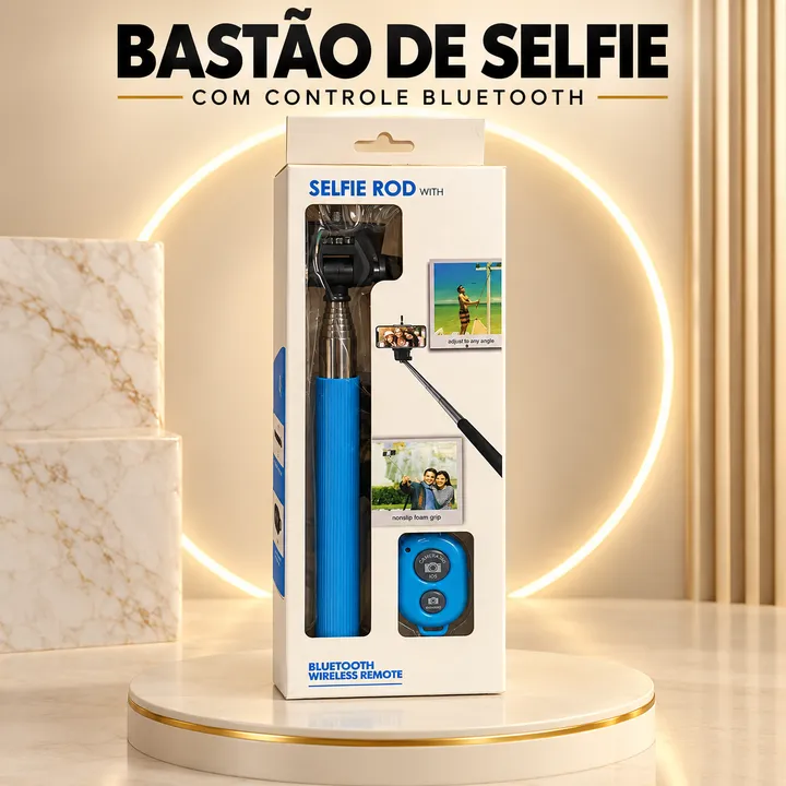 Bastão de selfie com controle Bluetooth
