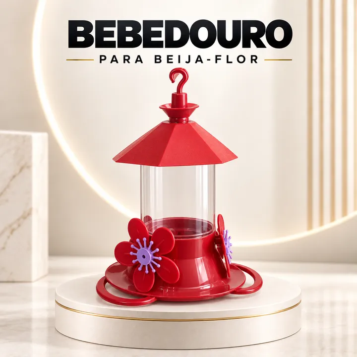 Bebedouro vermelho para beija-flores