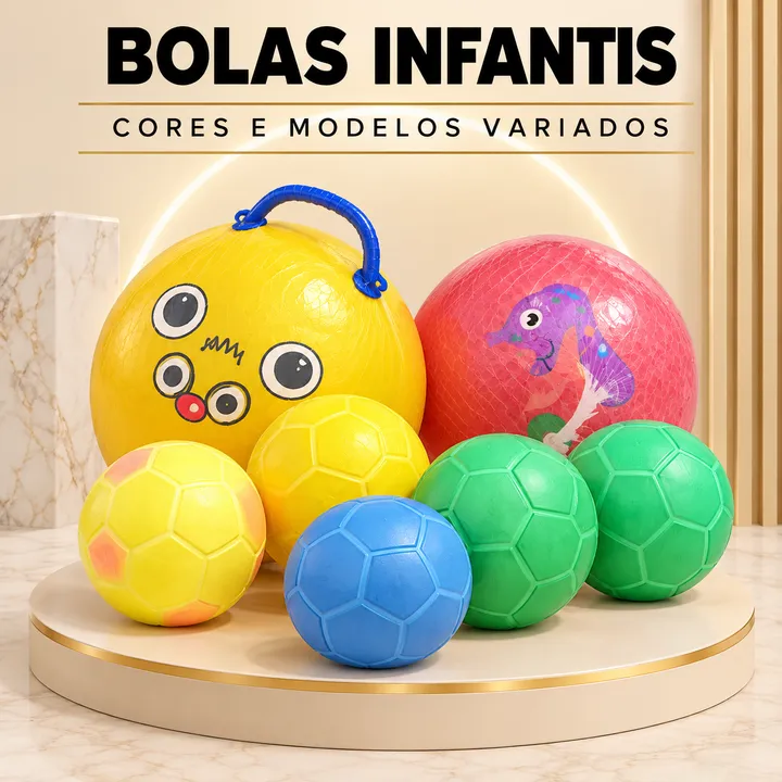 Bolas infantis coloridas
