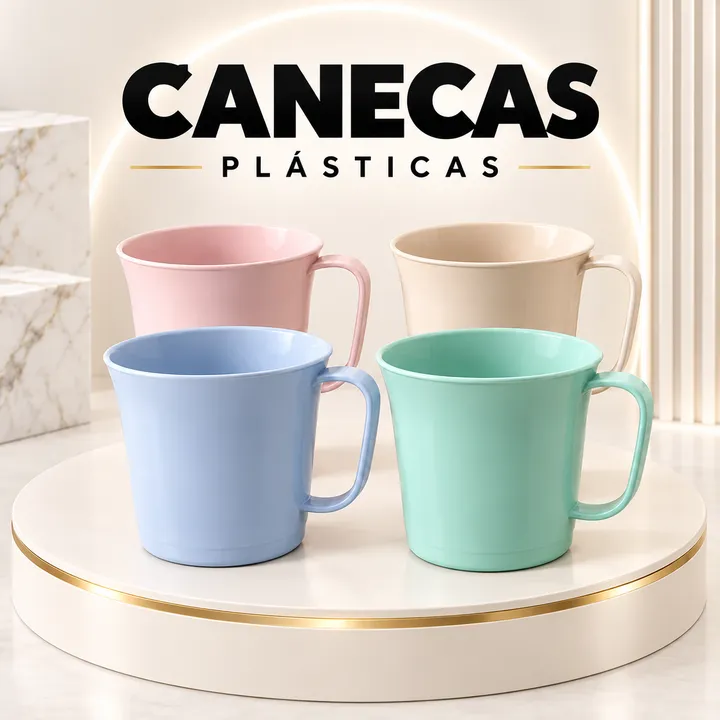 Canecas de plástico
