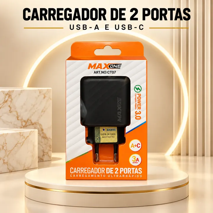 Carregador Maxone com duas portas USB