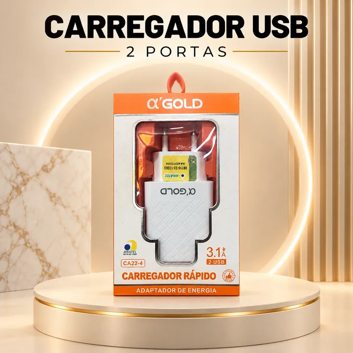 Carregador USB α’GOLD CA22-4