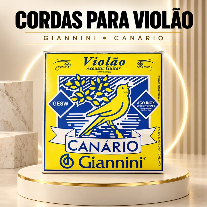 Cordas para violão Giannini Canário