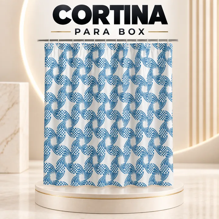 Cortina para box estampada