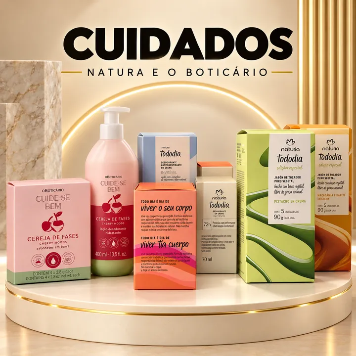 Cremes Natura e O Boticário