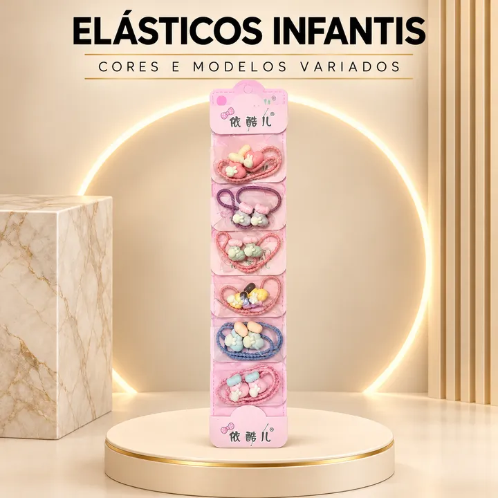 Elásticos infantis para cabelo