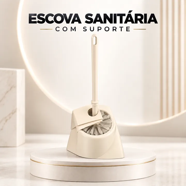 Escova sanitária com suporte