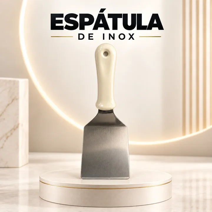 Espátula curva de inox