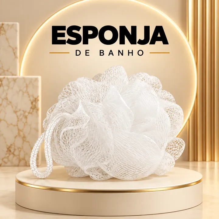 Esponja de banho branca