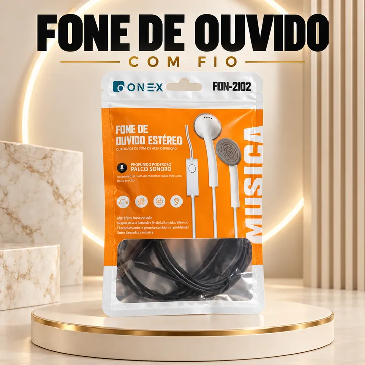 Fone de ouvido com fio ONEX