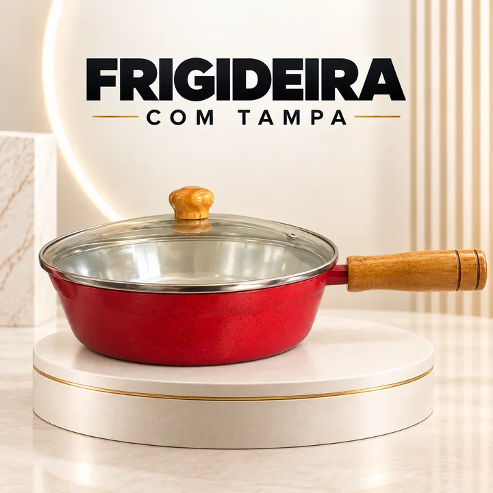 Frigideira funda com tampa