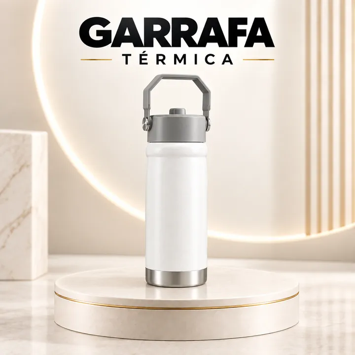 Garrafa térmica branca