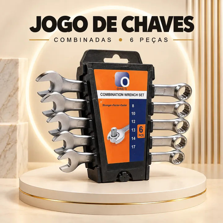 Jogo de chaves combinadas com 6 peças