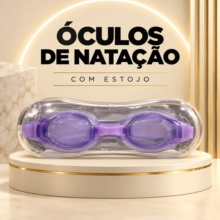 Óculos de natação com estojo