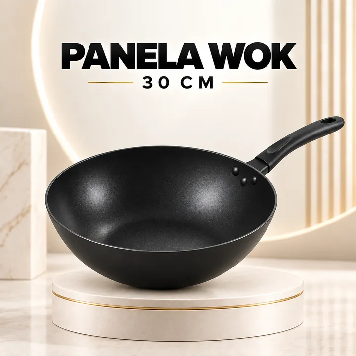 Panela wok antiaderente de 30 cm
