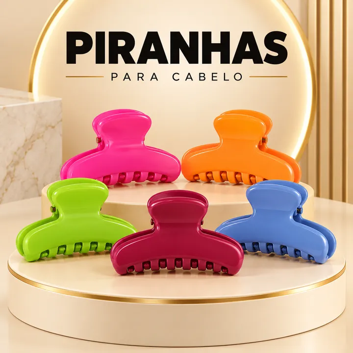 Piranhas coloridas para cabelo