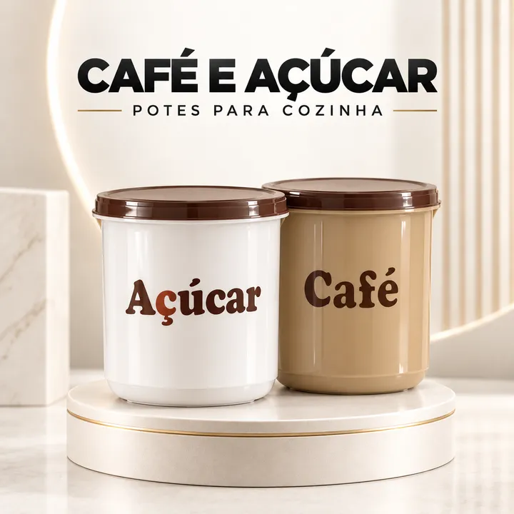 Potes para café e açúcar