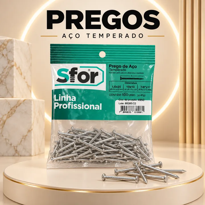 Pregos Sfor em aço temperado
