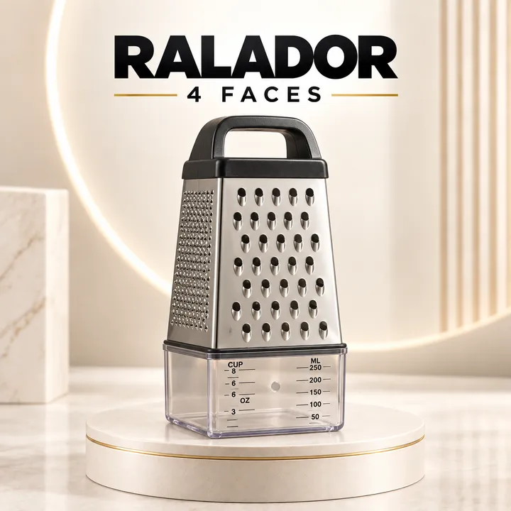 Ralador de inox de 4 faces