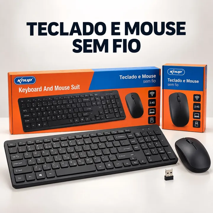 Teclado e mouse sem fio