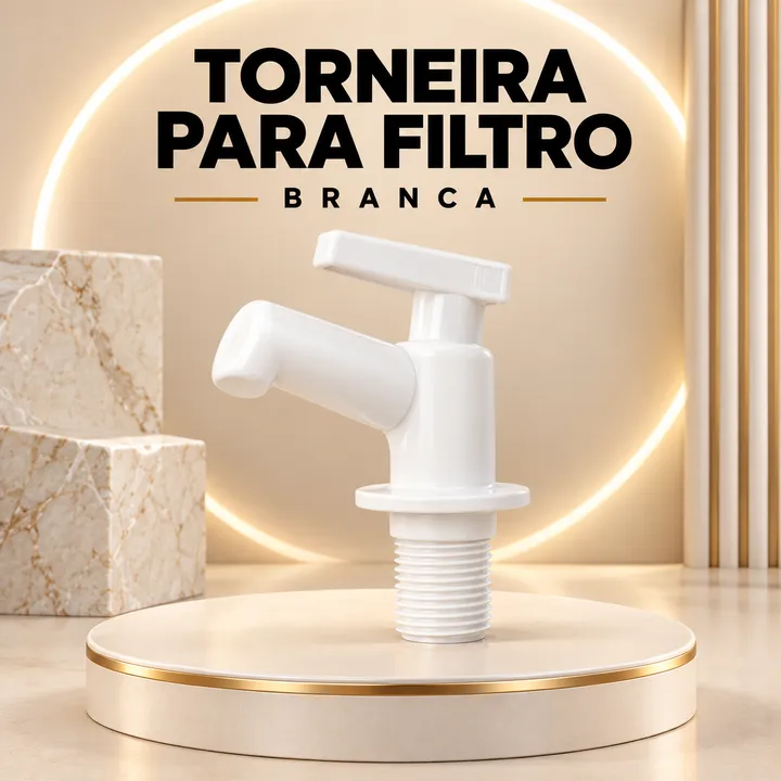Torneira branca para filtro