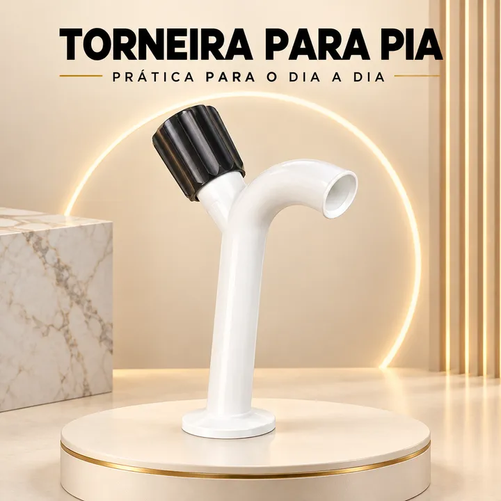 Torneira branca para pia