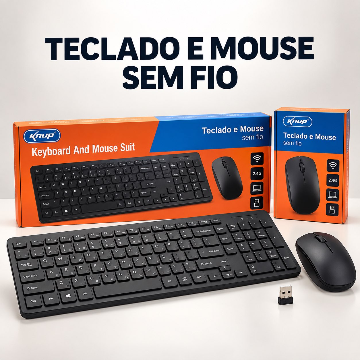 Teclado e mouse sem fio