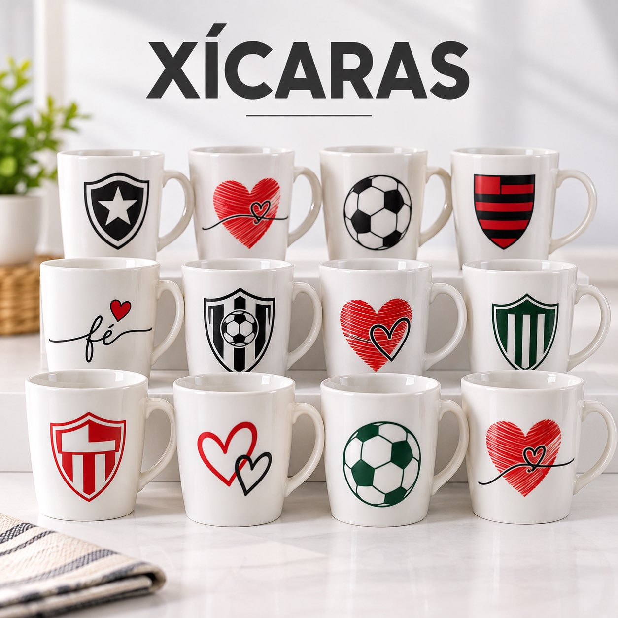 Xícaras estampadas